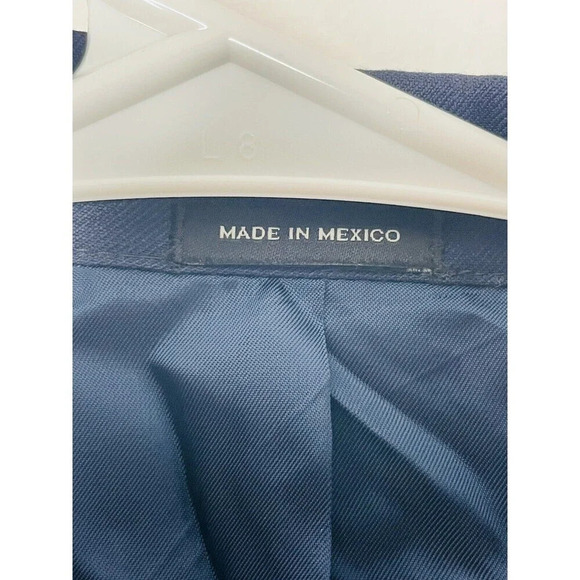 Joe Joseph Abboud 100% Wool Suit Jacket Balzer Men Sz 37 Long Navy Blue Business - Picture 8 of 14